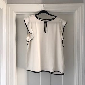 Ann Taylor white blouse size large